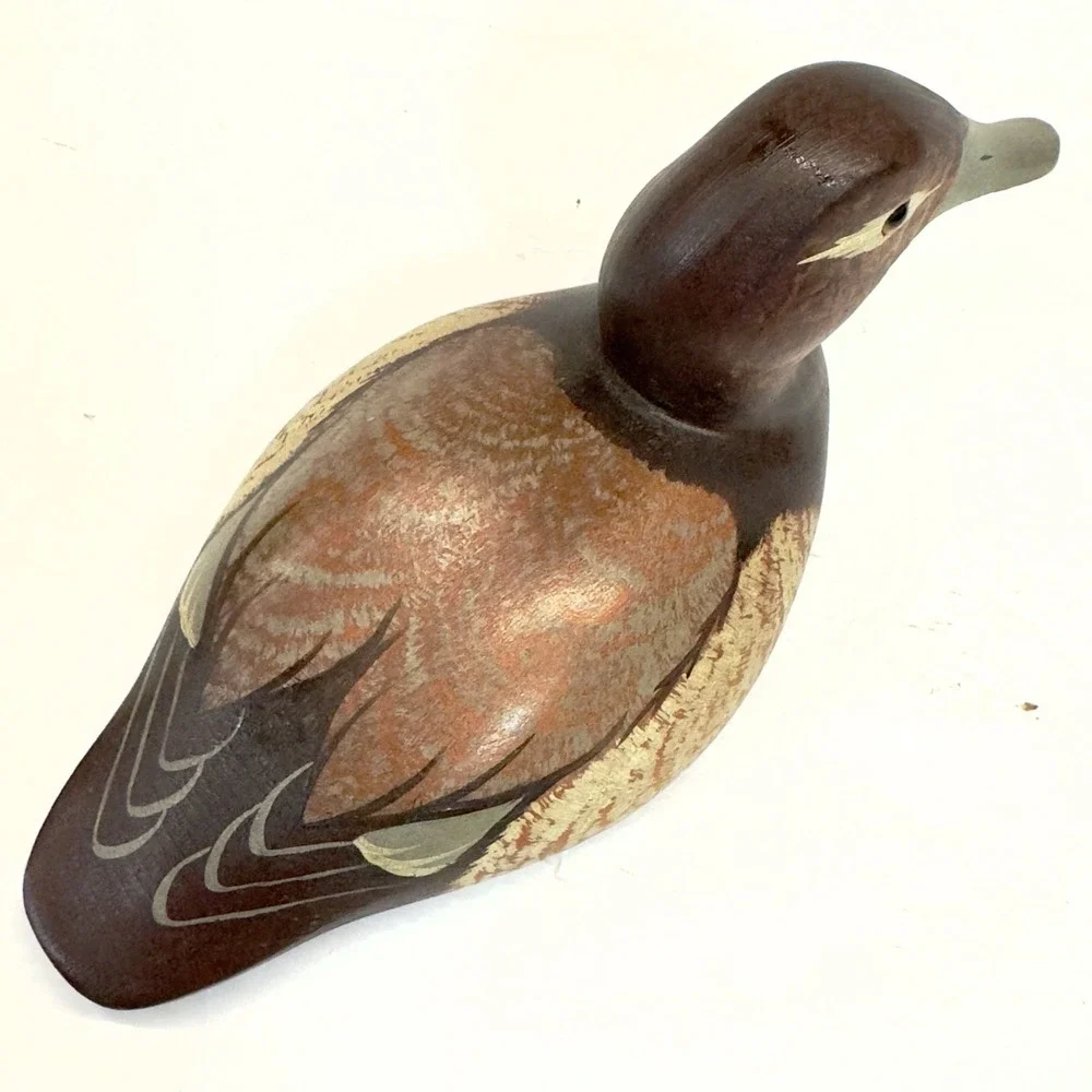 Ducks Unlimited 1984/85 Wood Duck Decoy T.J. Hooker Signed Glass Eyes #285/1500